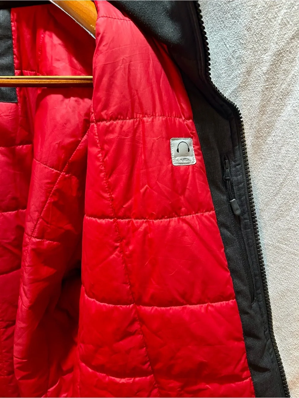 Jordan Hooded Jacket Black Heather Gray Red Lining Men’s 3XL Rare Discontinued